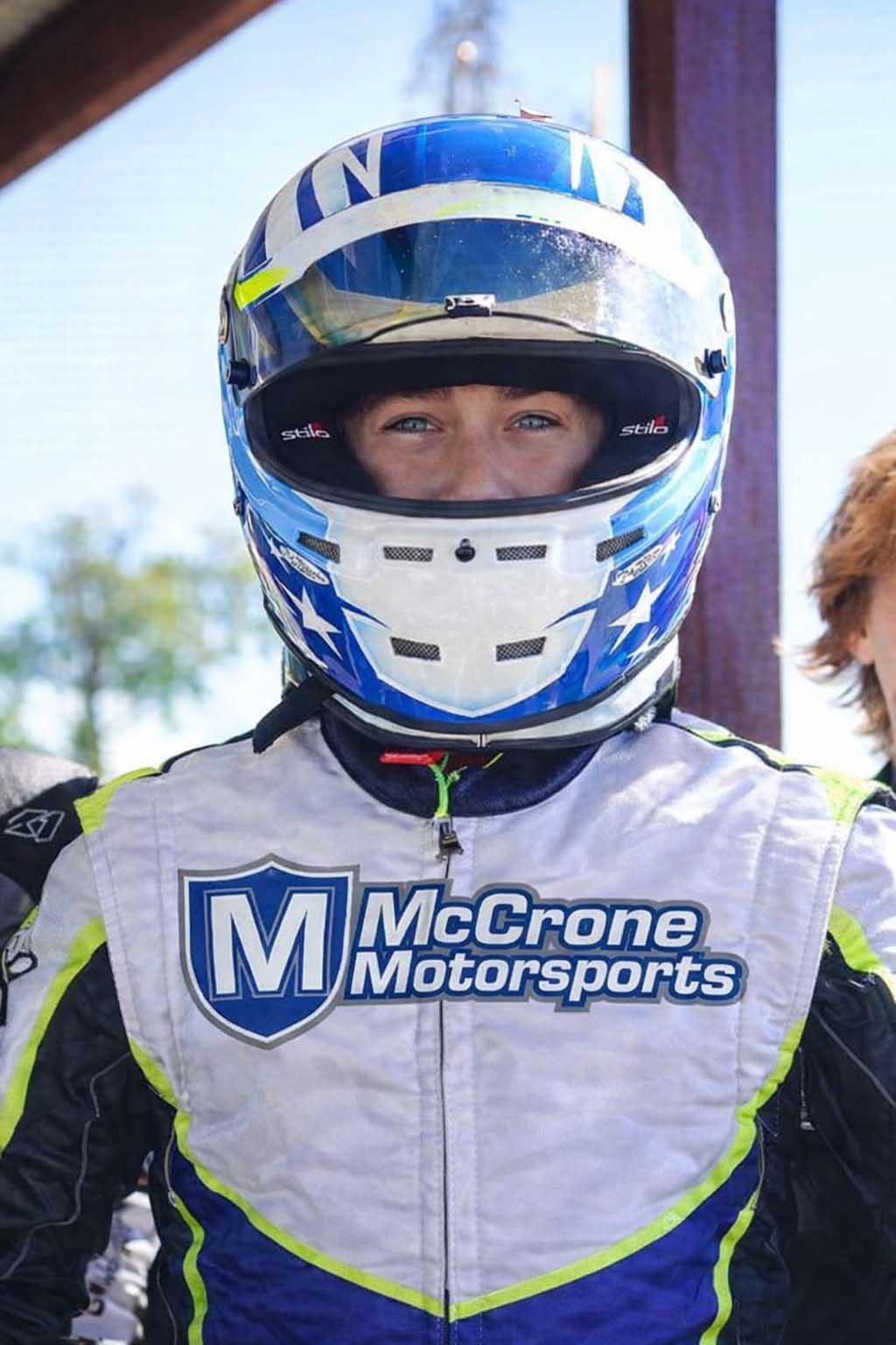 Derek Wargo in McCrone Motorsports race suit